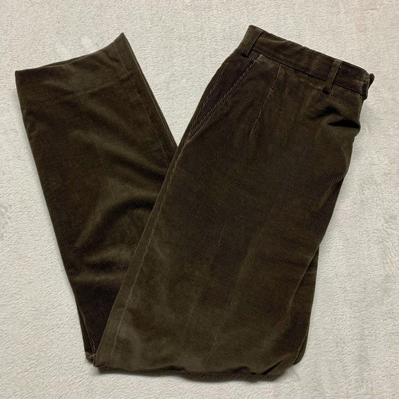Brioni Corduroy Pants Mens Brown 36x30 Cannes Made In Italy Designer Preppy
